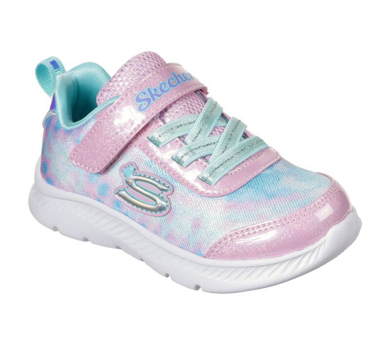 Skechers Flickor Rosa/Ljus Turkos Sneakers - Comfy Flex 2.0 - Dazzling Dream - Sverige (YXQPW-8437)